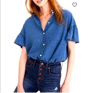 Madewell chambray button front shirt
